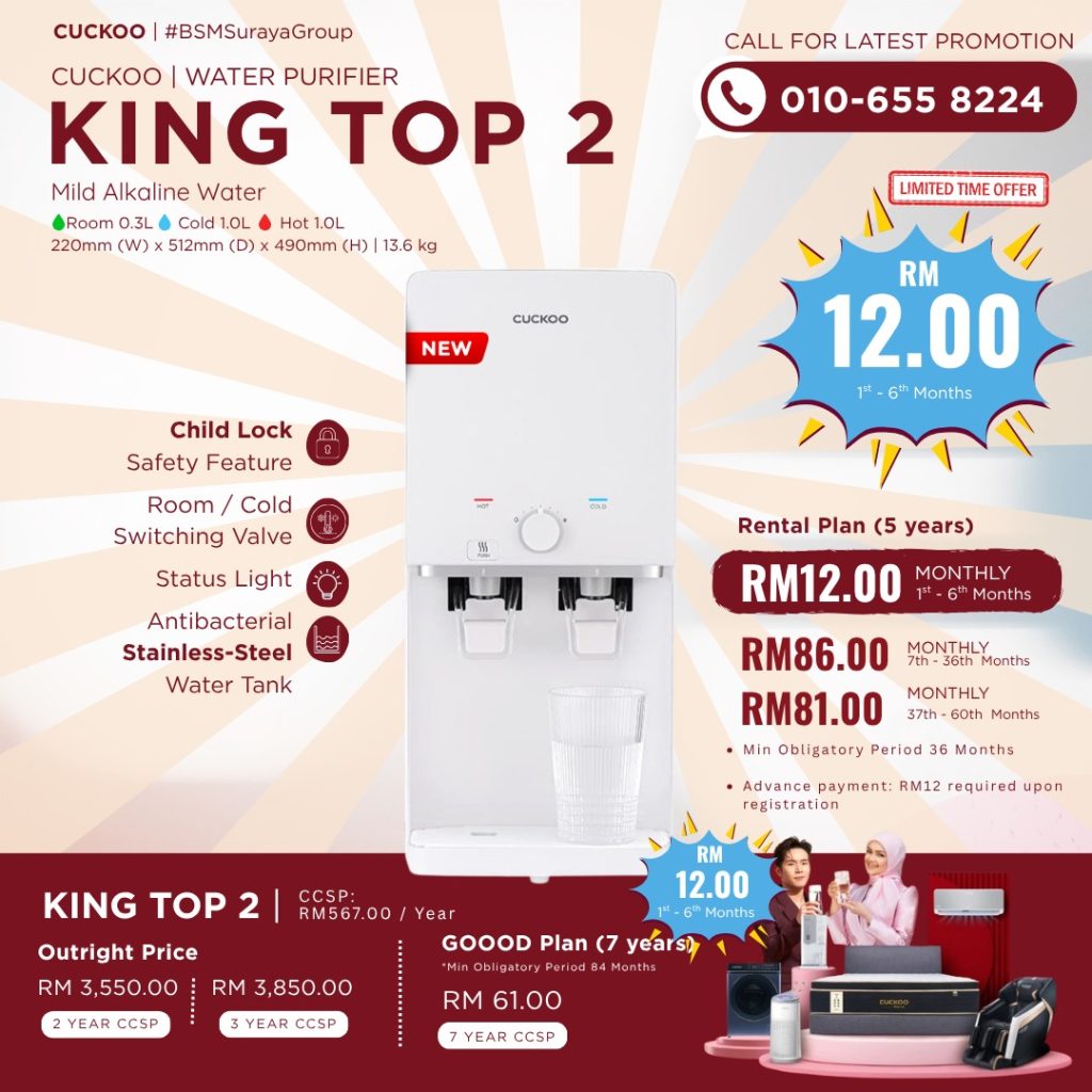 Cuckoo King Top 2 Water Purifier Malaysia